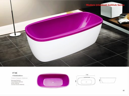 Bồn tắm ngâm nghệ thuật Daros HT-66 Bồn tắm ngâm nghệ thuật Daros HT-66