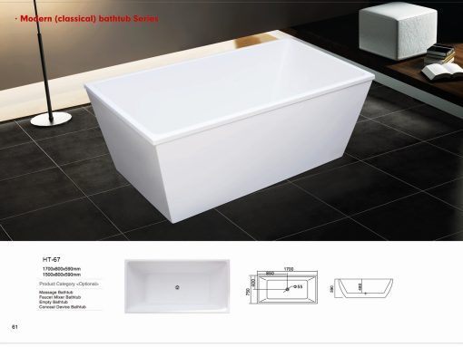 Bồn tắm ngâm nghệ thuật Daros HT-67 Bồn tắm ngâm nghệ thuật Daros HT-67