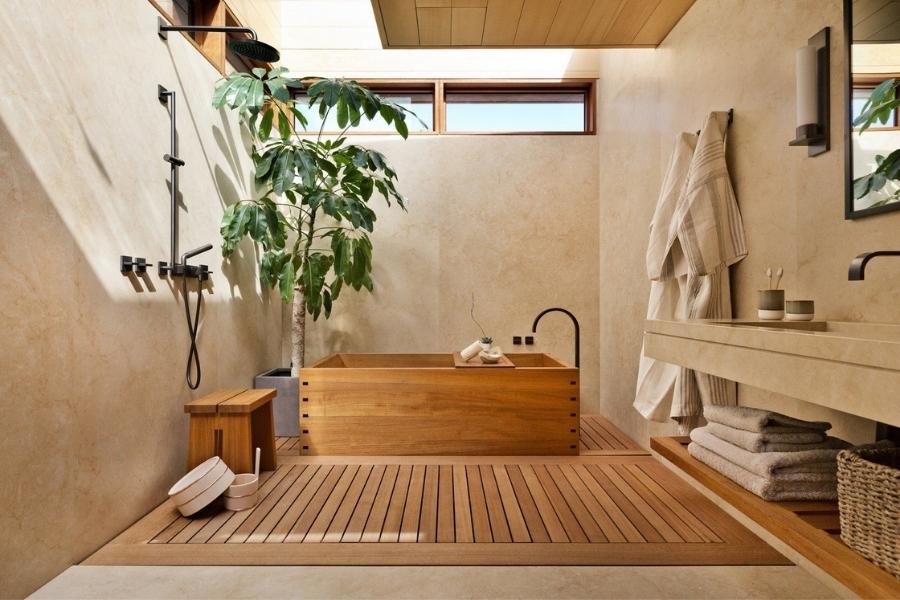 Phòng tắm phong cách đồng quê – Xu hướng “tìm về thiên nhiên”