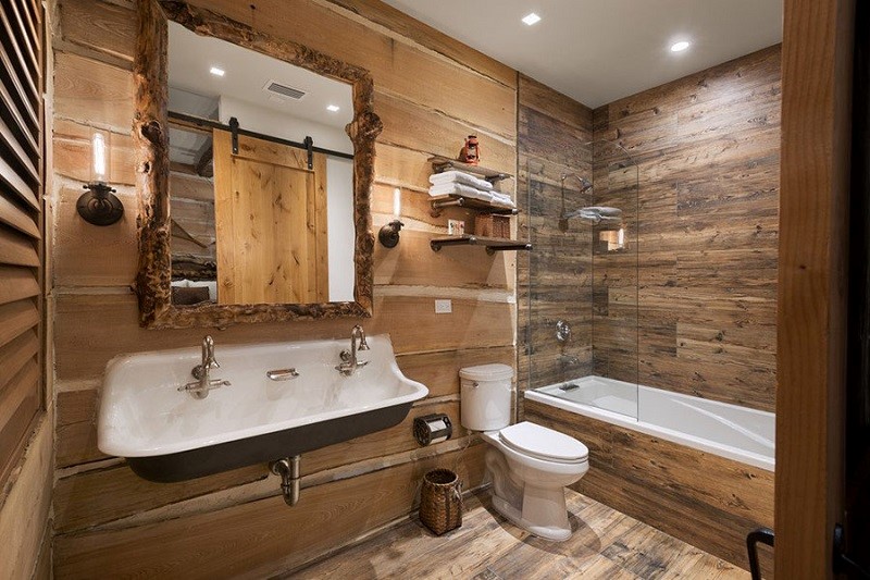 Phòng tắm Rustic – Thô mộc và hiện đại