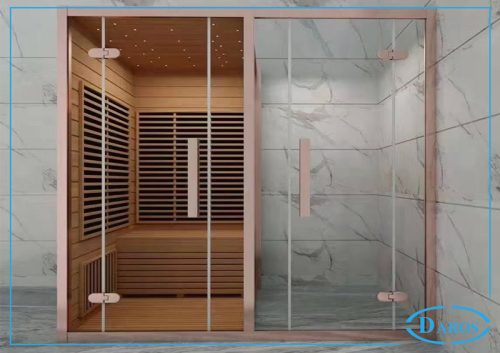 Phòng xông hơi khô kết hợp vách kính tắm Daros DR-9009